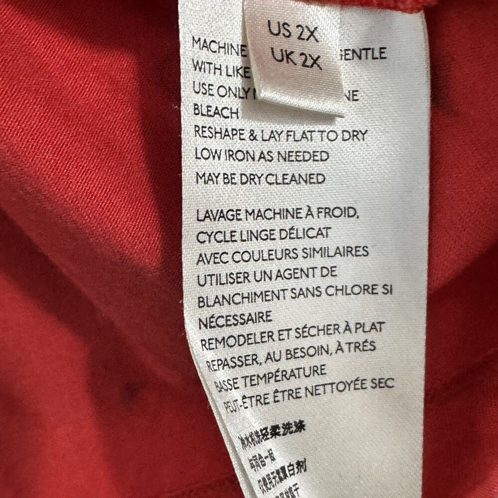 Maeve A+nthropologie Jacquin Red Circles & Ruffle Bohemian Peasant Blouse 2X - Picture 8 of 8